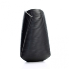 Vaso Decorativo Dobradura Preto Em Cerâmica 25x16 Cm - Indo D
