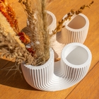 Vaso Decorativo Duplo Joana Artesanal 15cm Em Cimento Artesan