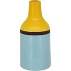 Vaso Decorativo Em Cerâmica Azul Johnny Para Sala E Quarto