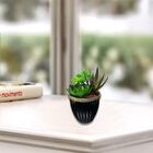 Vaso Decorativo Em Vidro Preto Com Dourado 9x8 5x8 5cm  - D'r