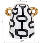 Vaso Decorativo Enfeite 12x12x10cm Cerâmica Branco