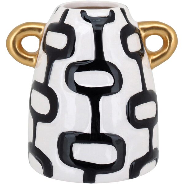 Vaso Decorativo Enfeite 12x12x10cm Cerâmica Branco