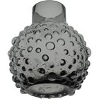 Vaso Decorativo Enfeite 18x16x16cm Vidro Cinza