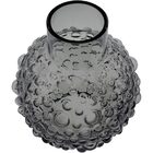 Vaso Decorativo Enfeite 18x16x16cm Vidro Cinza