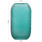Vaso Decorativo Enfeite 20x12x12cm Vidro Azul