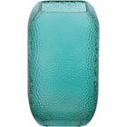Vaso Decorativo Enfeite 20x12x12cm Vidro Azul