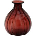 Vaso Decorativo Enfeite 21x17x17cm Vidro Vermelho