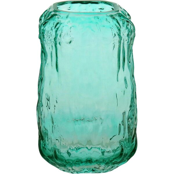 Vaso Decorativo Enfeite 22x13x13cm Vidro Verde