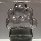 Vaso Decorativo Enfeite 22x18x18cm Vidro Cinza