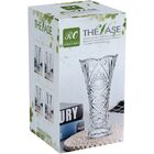 Vaso Decorativo Enfeite 24x13x13cm Vidro Transparente