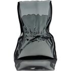 Vaso Decorativo Enfeite 24x14x11cm Vidro Cinza