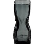 Vaso Decorativo Enfeite 24x14x11cm Vidro Cinza