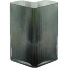 Vaso Decorativo Enfeite 24x15x15cm Vidro Verde