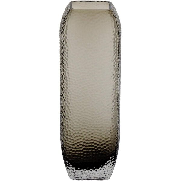 Vaso Decorativo Enfeite 25x8x8cm Vidro Cinza