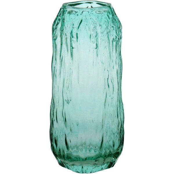 Vaso Decorativo Enfeite 28x12x12cm Vidro Verde