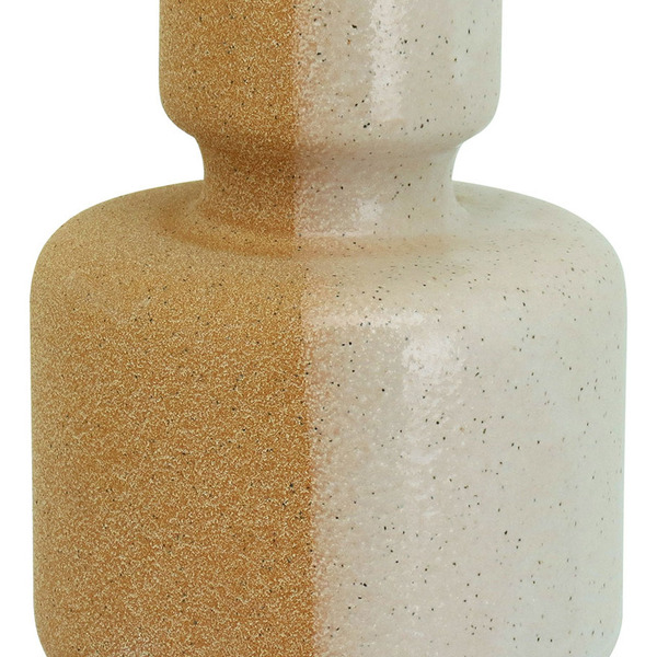 Vaso Decorativo Enfeite Casa Cerâmica 16x12x12cm Amarelo