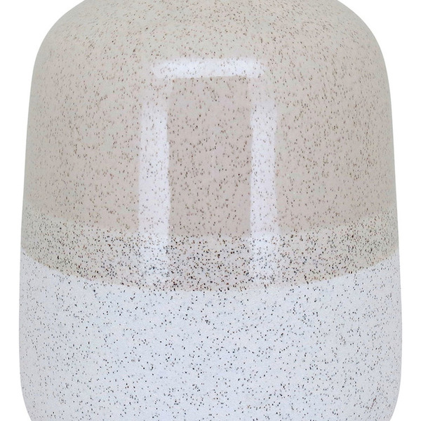 Vaso Decorativo Enfeite Casa Cerâmica 24x16x16cm Marfim