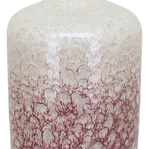 Vaso Decorativo Enfeite Casa Cerâmica 30x18x18cm Rosa