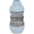 Vaso Decorativo Enfeite Casa Cerâmica 32x15x15cm Bege