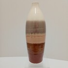 Vaso Decorativo Enfeite Casa Cerâmica 38x13x13cm Marrom