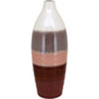 Vaso Decorativo Enfeite Casa Cerâmica 38x13x13cm Marrom