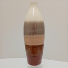 Vaso Decorativo Enfeite Casa Cerâmica 38x13x13cm Marrom