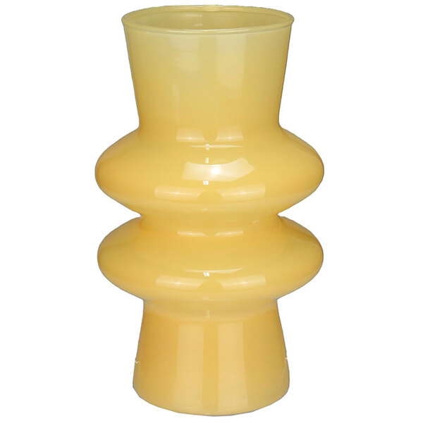 Vaso Decorativo Enfeite Casa Elipse Home&co Leitoso Vidro 20x