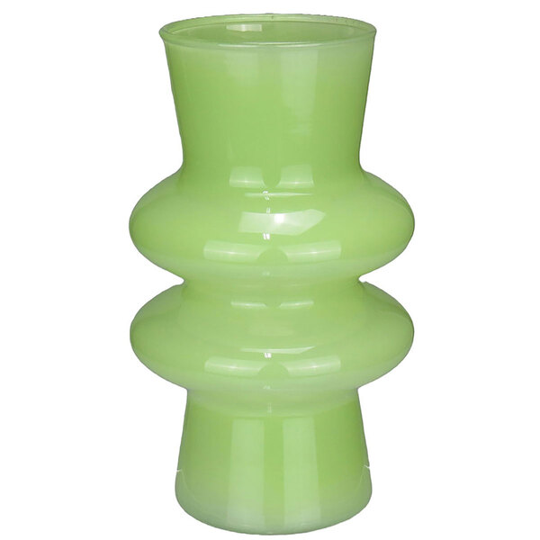 Vaso Decorativo Enfeite Casa Elipse Home&co Leitoso Vidro 20x