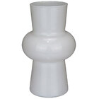 Vaso Decorativo Enfeite Casa Elipse Home&co Leitoso Vidro 20x