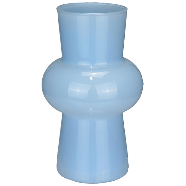 Vaso Decorativo Enfeite Casa Elipse Home&co Leitoso Vidro 20x