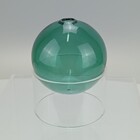 Vaso Decorativo Enfeite Casa Esfera Com Suporte Vidro 10x10x1