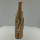 Vaso Decorativo Enfeite Casa Fibra 61x15x15cm Natural