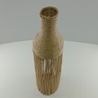 Vaso Decorativo Enfeite Casa Fibra 61x15x15cm Natural