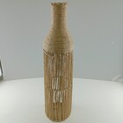 Vaso Decorativo Enfeite Casa Fibra 61x15x15cm Natural
