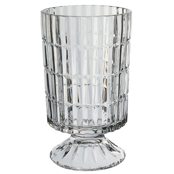 Vaso Decorativo Enfeite Casa Redondo Home&co Com Pé Vidro 10x