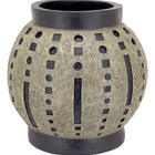 Vaso Decorativo Enfeite Casa Resina 38x36x36cm Cinza