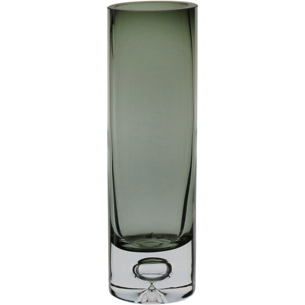 Vaso Decorativo Enfeite Casa Tubo Home&co Vidro 20x6x6cm Fume