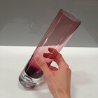 Vaso Decorativo Enfeite Casa Tubo Home&co Vidro 25x6x6cm Roxo