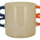 Vaso Decorativo Enfeite Casa Vidro 15x21x21cm Marfim