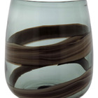 Vaso Decorativo Enfeite Casa Vidro 19x17x17cm Marrom