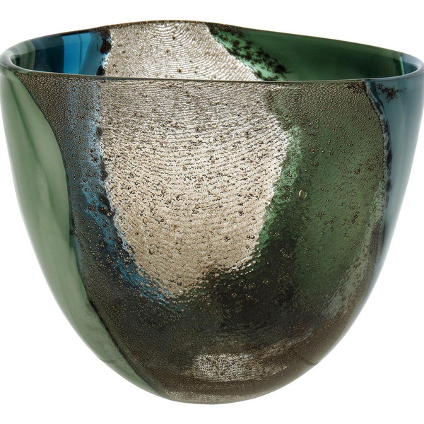 Vaso Decorativo Enfeite Casa Vidro 20x25x20cm Colorido