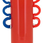 Vaso Decorativo Enfeite Casa Vidro 28x16x16cm Laranja