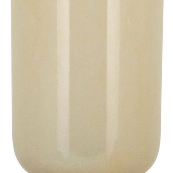 Vaso Decorativo Enfeite Casa Vidro 34x12x12cm Marfim