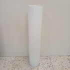 Vaso Decorativo Enfeite Casa Vidro 80x15x15cm Branco