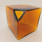 Vaso Decorativo Enfeite Casa Vidro Âmbar 15x15 Cm