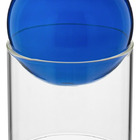 Vaso Decorativo Enfeite Esfera Com Suporte Vidro 13x13 Azul
