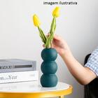 Vaso Decorativo Enfeite Simples De Cerâmica Azul Para Sala