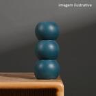 Vaso Decorativo Enfeite Simples De Cerâmica Azul Para Sala