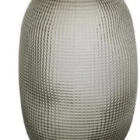 Vaso Decorativo Enfeite Vidro Cinza-26x17x17cm