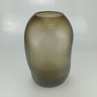 Vaso Decorativo Enfeite Vidro Cinza-26x17x17cm